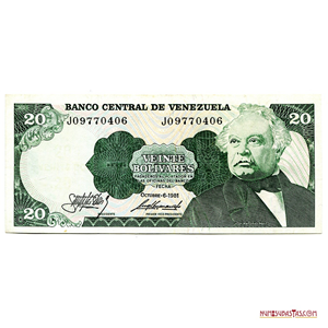 ESCASO BILLETE DE 20BS, 1981, SERIE J8
