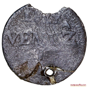 ESCASO ¼ REAL DE PLATA ACUÑADO EN CARACAS EN 1822 BAJO LA GRAN COLOMBIA