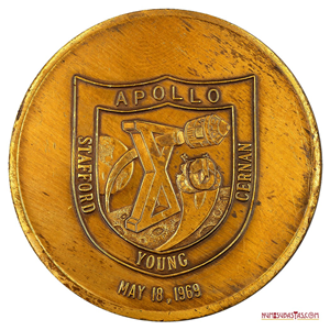 MEDALLA DEL APOLLO X, 18 DE MAYO DE 1969, STAFFORD, YOUNG, CERNAN