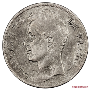 2 FRANCOS DE PLATA DE CARLOS X CON FECHA 1828 A