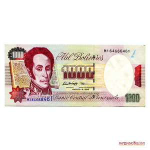 CAPICÚA DE 1.000BS DE AGOSTO-6-1998 SERIE M9