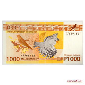 BILLETE DE 1.000FRANCS CFP 2014 DE LOS TERRITORIOS FRANCESES DEL PACÍFICO