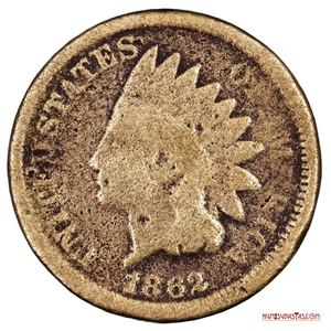 CENTAVO DEL INDIO ACUÑADO EN EL AÑO 1862