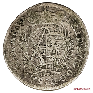 1/12 THALER DE PLATA DE SAJONIA ALBERTINE ACUÑADO ENTRE 1694 Y 1698