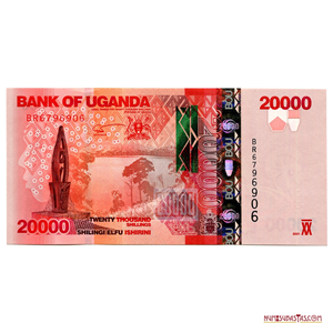 BILLETE DE 20.000 SHILINGI DE UGANDA DE 2021 CON HOLOGRAMA EN ALTO GRADO DE CONSERVACIÓN
