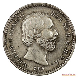ESCASO 5 CENTS DE HOLANDA DEL AÑO 1863