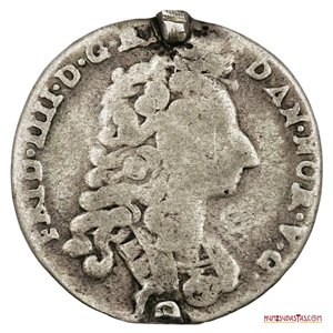 ESCASA MONEDA DE PLATA DE 16 SKILLING NORUEGOS DEL AÑO 1717