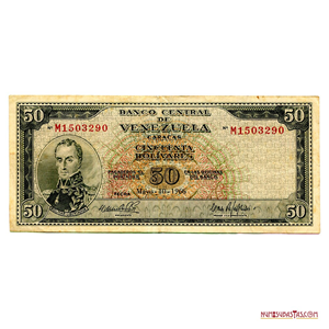 BILLETE DE 50BS DE MAYO – 10 – 1966 SERIE M7