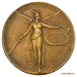 GRAN MEDALLA CONMEMORATIVA DEL CENTENARIO DE LA BATALLA DE CARABOBO
