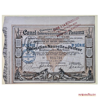 OBLIGACIÓN DE 1.000 FRANCOS AL 3%, LA COMPAÑÍA UNIVERSAL DEL CANAL INTEROCEÁNICO, 1888
