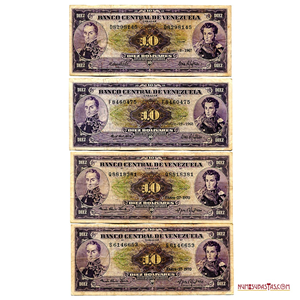 LOTE DE 10BS 1967 D7, 1968 F7, 1970 Q7 Y 1970 S7