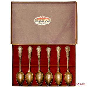 SET DE 6 CUCHARILLAS ORIGINALES DE LA CORONACIÓN DE ELIZABETH II 1953