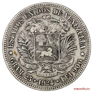 FUERTE DE PLATA DE 1924 EN BUEN GRADO