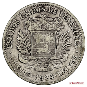 MONEDA DE PLATA DE 2BS DEL AÑO 1924