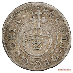 2 KREUZER DE PLATA DEL REINO DE BAVIERA ACUÑADOS EN EL AÑO 1624