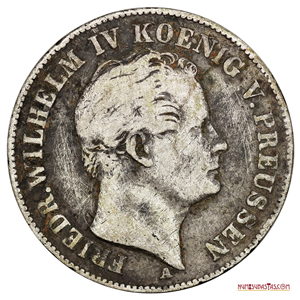 THALER PRUSIANO DE PLATA ACUÑADO EN EL AÑO 1850