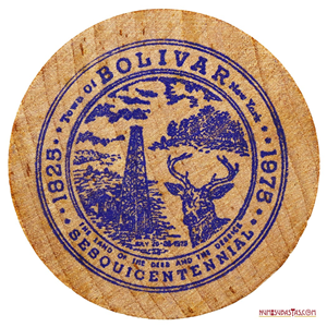 MUY ESCASA FICHA DE 5 CENTS, 1975, DE BOLÍVAR TOWN, NUEVA YORK.