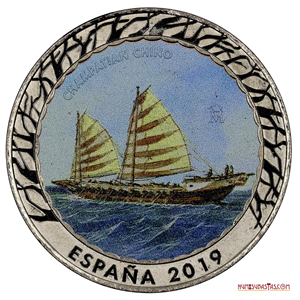 MONEDA DE 1,5 EURO 2019 DEL CHAMPATIAN CHINO EN COLORES