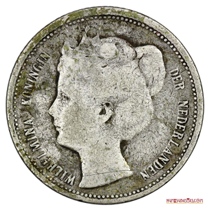 ESCASA MONEDA DE 1/10 GULDEN DE CURAZAO DEL AÑO 1901