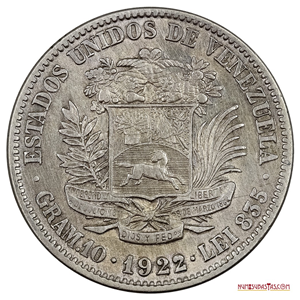 MONEDA DE 2BS DE 1922 EN BUEN GRADO DE CONSERVACIÓN