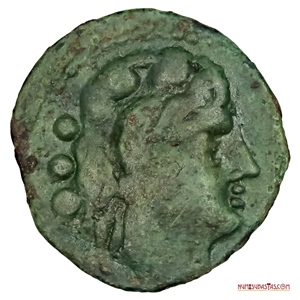 ATRACTIVO QUADRANS REPUBLICANO ROMANO ACUÑADO EN EL 91 ANTES DE CRISTO